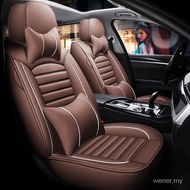 Full leather 5-seater PVC cushion-Axia-E / G/Wira-Sedan 1.5/Waja 1.6/Saga-FL/FLX/Viva-850cc / 1.0/Hilux-Vigo /Bezza-1.3/Myvi-Lagi Best 1.3, 1.5/Iswara -Aeroback 1.3/Persona BL-07/New Saga/( Car Seat Cover full-set / Sarung Kusyen Kereta yg penuh lengkap)