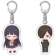 2023 Anime The Dangers in My Heart Keychains Ichikawa Kyoutarou Yamada Anna Acrylic Key Ring Cosplay Figure Props Cartoon Pendant Friend Gift Kid Toy