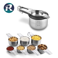 304 Keluli Tahan Karat Sudu Pengukur dan Set Cawan Sudu Gram Isi Rumah Alat Pembakar Dapur Gred Maka