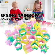 3D Cute Glowing Magic Plastic Colorful Rainbow Spring Toys Light LED Magic Ring Toy Classic Toy Circle Cartoon Rainbow Spring V3Y8