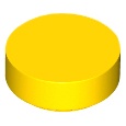 Lego 98138 part Tile Round 1 x 1 yellow