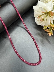 Natural African rubies from longidow mines3.3-4.5 MM Rhodell facted beads  (1 strand=15 inch