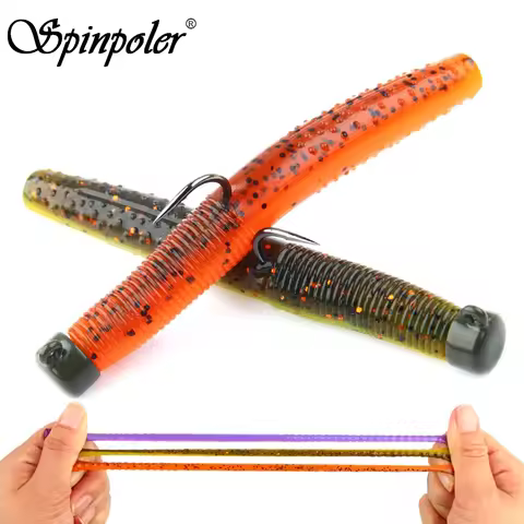 Spinpoler Senko Worms Bass Fishing Lure Soft Plastic Artificial Bait Ned Wacky Rig Tpe Floating Weig