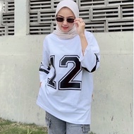 Oversized Baseball T-Shirt / Women's T-Shir 7/8 Sleeve Muslimah Jersey