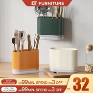 Cutlery Holder Kitchen Fork Spoon Holder Drainer Chopsticks Spoon Storage Box Wall mounted Kitchen T