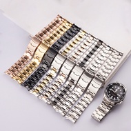 22mm 316L Steel Solid Curved End Oyster Watch Band Bracelet For Seiko SKX007/009