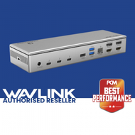 WAVLINK - WAVLINK UTD41 40Gbps Thunderbolt 4 四顯示器 4K@60Hz 14 合 1 鋁製擴充塢 具有 98W 功率輸出 SD4.0 讀卡器 2.5Gbps 乙太網路端口