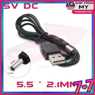 Trand88 USB to 5V DC 5.5*2.1mm / 3.5*1.35mm Barrel Jack Power Cable Connector Charging Electronics Toys