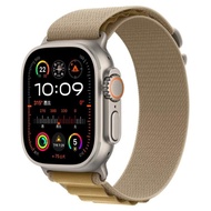 Apple Watch Ultra 2 配L高山錶環  49mm  鈦金屬原色錶殼 + 小麥色高山錶環  GPS + Cellular