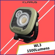 Klarus WL3 1500Lumens Rechargeable Camping Lantern 1500Lumens 4 Color Temperatures With Magnetic Built-in13500mAh battery