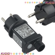 KUGIGI Power Supply Adapter, IP44 EU Plug LED Transformer Replacement, High Quality ABS Black 31V 6W