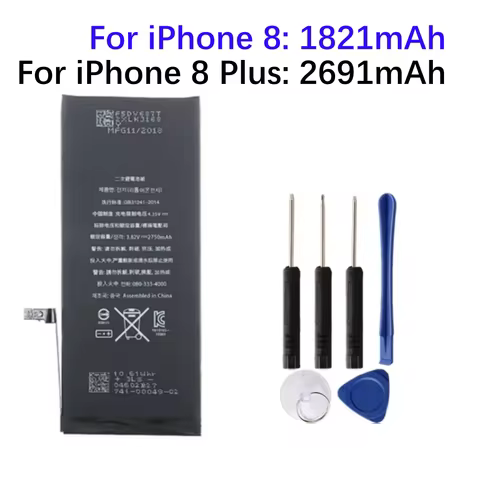 High Capacity Replacement Battery For iPhone 8 8 Plus iPhone 8 Plus iPhone 8 Replacement battery +Fr