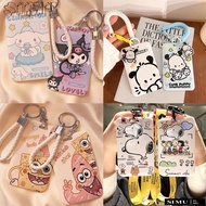 SIMULR Card Storage Cover, Plastic Multifunctional Card Holder, Cartoon Kuromi Pochacco ID Credit Ca