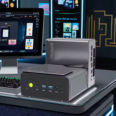 GMKtec K12 NucBox AMD Ryzen 7 H 255 OCuLink MINI PC USB4 2*DDR5 3*PCIe 2*2.5G LAN RGB Desktop Window