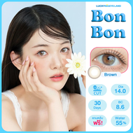 คอนแทคเลนส์ Bon Bon Brown / Gray (Montra) ขนาดมินิ 🌷 สีและลายคล้าย Mini Bom Brown