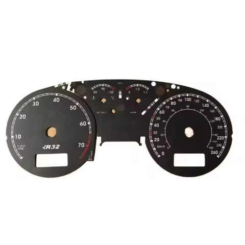 260km/h Dashboard Scale Paper Retrofitting Insrument R32 Miles Instrument Paper for VW Golf 4 R32 Ol