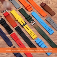 19/20/21/22/24mm FKM Fluororubber Watch Strap Waterproof Replacement Watch Band Diving UniseSports B
