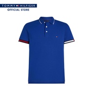 Tommy Hilfiger เสื้อโปโล ผู้ชาย รุ่น MW0MW38458 D03 - สีน้ำเงิน ทรง Slim Fit
