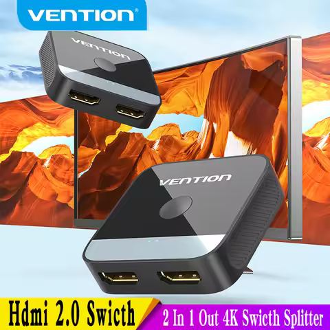 Vention HDMI 2.0 Swicth 4K HDMI Switcher 2 in 1 Out for Xiaomi Mi Box TV Box PS5/4 Blu-Ray Player Fi