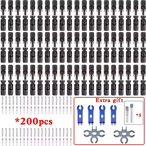 10/20/40/100/200PCS Solar Connector PV Plug 1000V DC 30A Photovoltaic PV/MC Cables 2.5/4/6mm ² Plug 