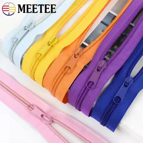 Zipper By Meters 3# 5# Rainbow Nylon Zippers Tape with Zip Pull Decorative Zips Repair Kit Ziper for