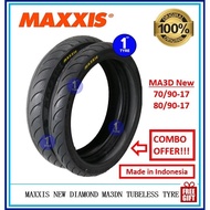 [ TAYAR 2023 ] MAXXIS DIAMOND 3D N COMBO  MAXXIS MA3DN 70/80-17+70/90-17 + 80/90-17 TUBELESS