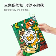 L-Shaped Folder File Bag Cute Graffiti Test Paper Folder a4A3 Test Paper File Learning Office Storag