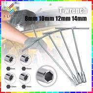 T-Wrench T-Handle Socket Wrench 8mm/10mm/12mm/14mm T-Shaped Socket Wrench