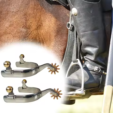 2 Pcs Horse Spurs Anti Rust Horse Riding Spurs Carbon Steel Boots Spurs Retro Cowboy Spurs Equipment