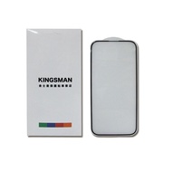 【KINGSMAN】電鍍護機，觸控無「指」境！ Phone15 Plus/Pro滿版電鍍鋼化玻璃蘋果手機螢幕保護貼1片/盒-黑框(耐刮抗指紋6.1吋保護膜,鏡面觸控流暢6.7吋玻璃貼)