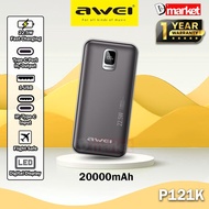 Awei P121K 20000mAh Powerbank 22.5W Fast Charging Power Bank Awei Powerbank Portable Pawer Bank