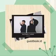 Simple Custom Photo Guest Book Wedding Invitation / Custom Guest Book Photo Simple Elegant