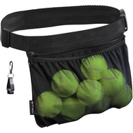 Tennis Ball Holder, Pickleball Holder Bag for Women, Men & Teens, Ball Pouch, Mesh Waist Hip Bag Car