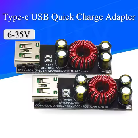 QC4.0 QC3.0 USB Type-C Mobile Phone Quick Charge Adapter 6 -35V Step Down Buck Boost Module for mobi