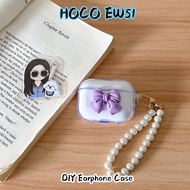 For HOCO EW51Case Casing Soft Silicone DIY Colorful bowknot Earphone Case Cover NO.3