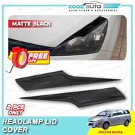 Proton Exora Headlamp Lid Cover Eyebrow Eyelid Lip Eye brow lid- Carbon Black Chrome