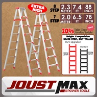 7 / 8 Step Ladderman Extra Tall Aluminium Double Sided Ladder Multi Purpose Ladder Tangga Lipat Alum
