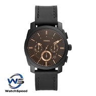 Fossil FS5586 Machine Chronograph Date Leather Strap Men's Watch