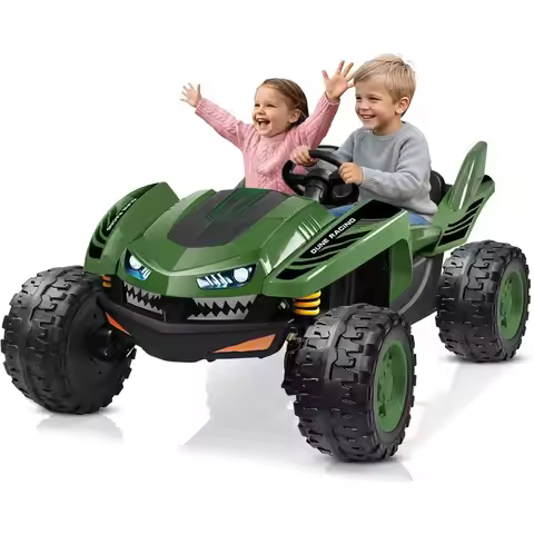 24V Ride on Toys for Big Kids, 4x200W, Max 5.1MPH, EVA Tires, 21" Spacious 2 Seater, 4-Wheeler Suspe