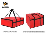 KOZEEY Isolated Pizza Delivery Bag ,, for Deliveries, Versatile, with Double Zipes, Pizza Box