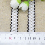 5m/16.4ft Each Pack 1.6cm Lace Trims curve Ribbon for Dress bras Costume Curtain braid cord Pillow D