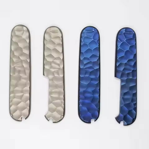 1 Pair Hand Made Titanium Alloy TC4 DIY Scales for 84mm Victorinox Swiss Army Knife Modify