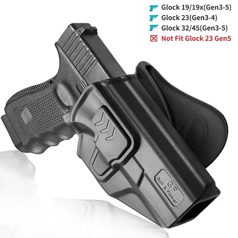Fit Glock 19 Gen 3-5,Glock 23/32 Gen 3-4,G19X/44/45,OWB Holster,Concealed Carry Index Release Polyme