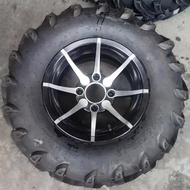 RRSMOTO Aluminum 12 Inch Wheel rim alloy With Tubeless tyre For 200cc 250CC ATV Quad Golf Car Buggy 