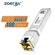 ZOERAX 10G/2.5/1.25G GBASE-T SFP+ to RJ45 CAT.6a Transceiver Module Auto-Negotiation Ethernet Module