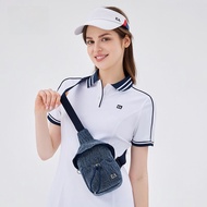 ELLE Active | กระเป๋าคาดหน้าอกผู้หญิง ELLE Active กระเป๋าสะพายข้างแบบลำลอง สไตล์แจ็คเก็ตยีนส์ สีฟ้า 