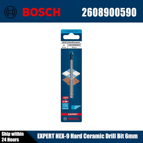 BOSCH 2608900590 EXPERT HEX-9 Hard Ceramic Drill Bit 6mm High Hardness Material Wear-resisting Stone