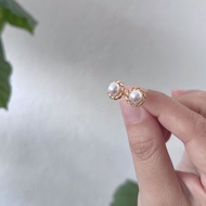 JYNJU [AYARI] Saltwater Akoya Pearl Earrings (Round 6mm)