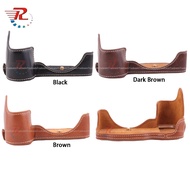 Leather Camera Half Case Cover Bag For Nikon Z5 Z6 Z6II Z7 Z7II Cameras