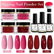 MEET across 8/16PCS Dip Powder Nail Kit Pastel Glitter Bộ Làm Móng Tay Bằng Bột Lấp Lánh Màu Nhạt Bộ